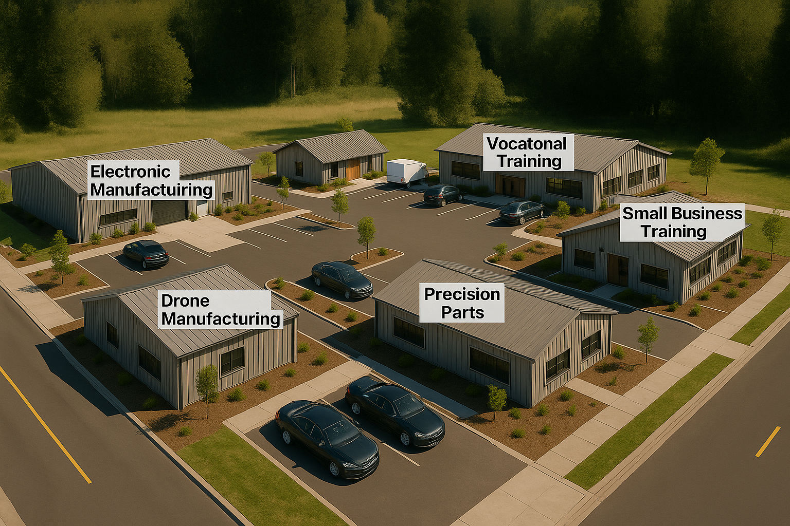 Lacamas Creek Industrial Park Rendering